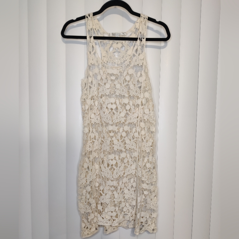Lauren Conrad Cream Lace Cover Up Dress - Picture 1 of 3